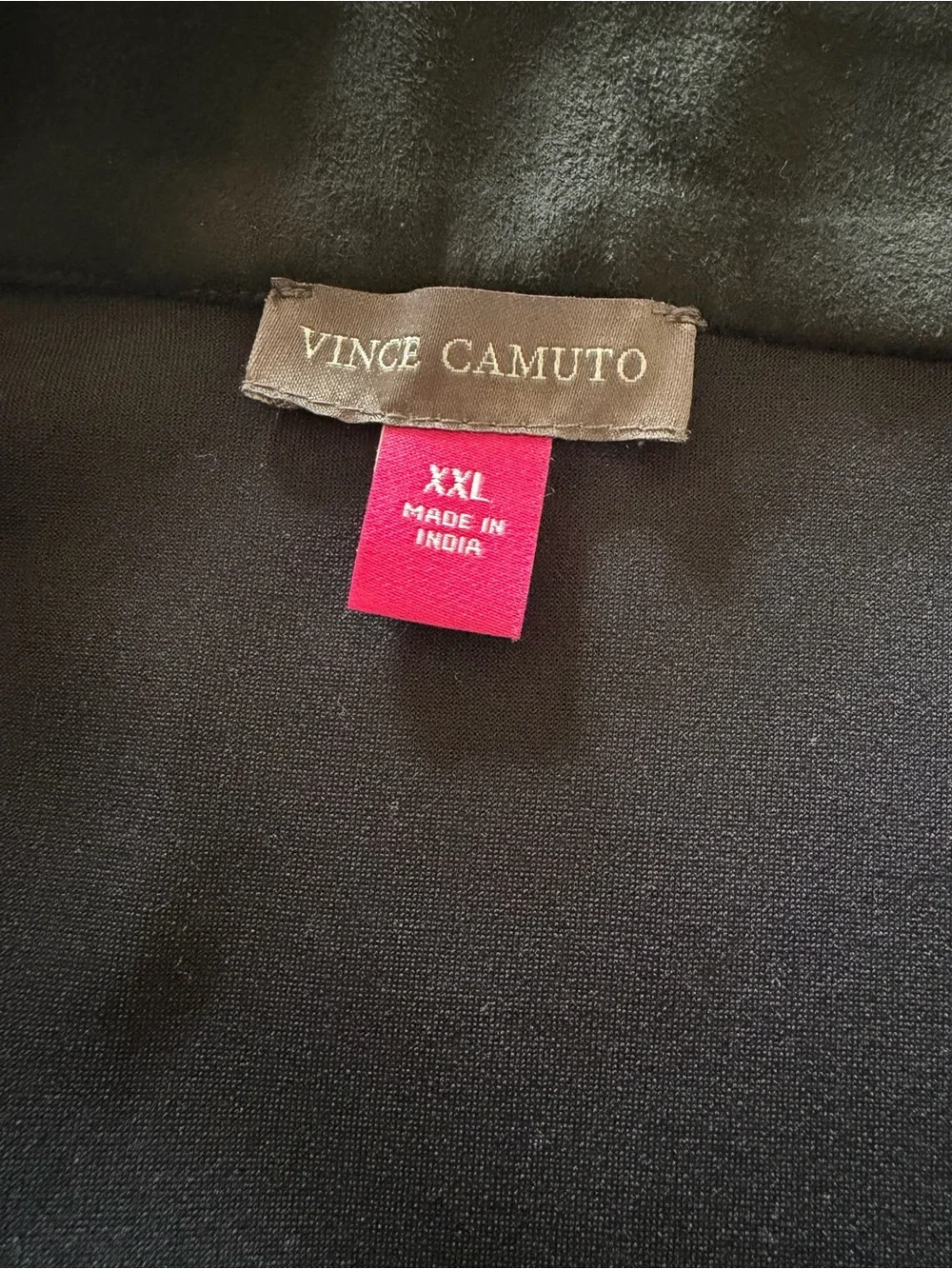 Vince Camuto Black Suede-Look Mini Skirt with Side Buttons